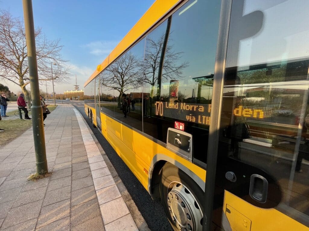 Trasig buss från Skånetrafiken.